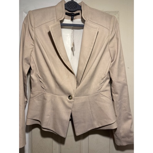 White House Black Market Toasted Sesame Vita Suit Jacket Blazer Size 4 NWT - Picture 4 of 5
